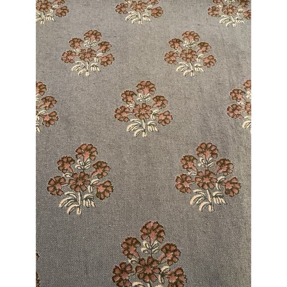 Magnolia Olive Green Floral Block Print Table Runner 16" x 72" NWT - Picture 5 of 12